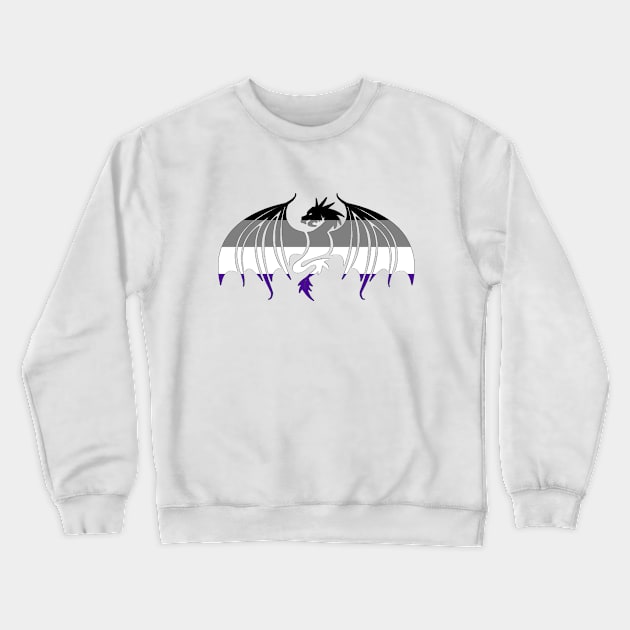 Asexual Pride Dragon Crewneck Sweatshirt by EmrysMartigan